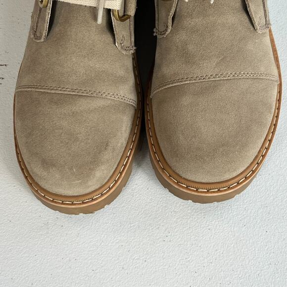 Sorel Joan Boots Women's Size 10 Tan Leather Suede Combat Waterproof Now Lace - Picture 4 of 14